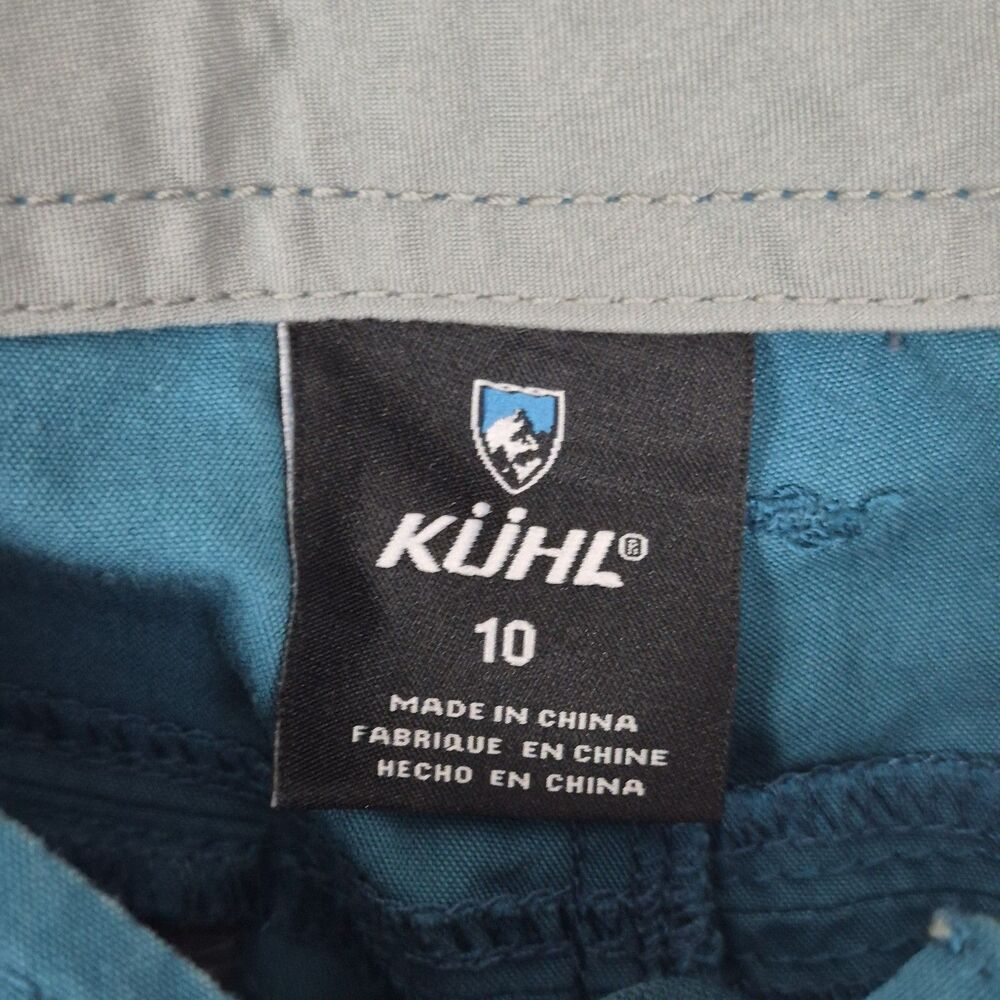 KUHL Spire Women's Hiking Short Size 10 Teal Blue Outdoors Crunchy Granola Walk - Picture 6 of 11